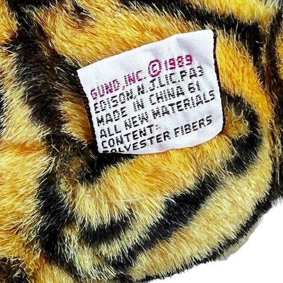 Vintage 1982 GUND Stripped Tiger Plush Animal 6" Stuffed Animal Toy Whiskers - Picture 6 of 9